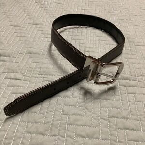 Kids Size 24 Bonded Leather Wrangler Reversible Buckle Black/drown Belt